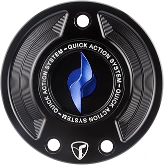 Gas Cap Quick Action Fuel Tank Cap Lightning Key CNC Motorcycle Accessories Fit For BMW F800GS RNINET S1000RR M1000R (Blue)