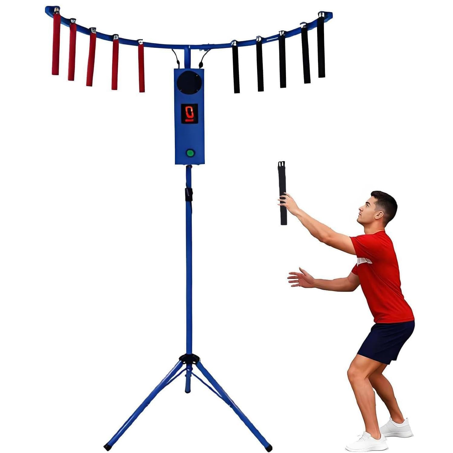 Hand-Eye Coordination Training Game, Adjustable Catch Stick Machine Blue