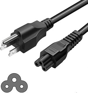 ５ Ft 3 Prong AC Laptop Power Cord Cable for Dell IBM Hp Compaq Asus Sony Toshiba Lenovo Acer Gateway Notebook Computer Charger Spare: IEC-60320 IEC320 C5 to NEMA 5-15P