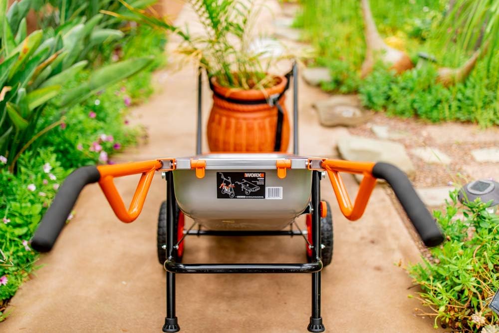 Worx WG050 Aerocart 8-in-1 Yard Cart / Wheelbarrow / Dolly : Patio, Lawn & Garden