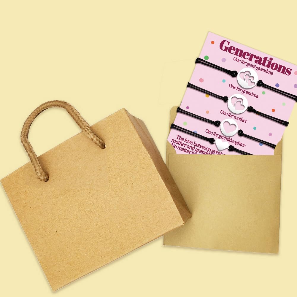 Great Grandma Mom Granddaughter Bracelets Gifts Mother Daughter Grandmother Bracelets Set for 3 4 Generations Matching Bracelet Nana Mothers Day Gifts Women Jewelry Birthday Gift 3 4 5 6 Pcs - Image 7