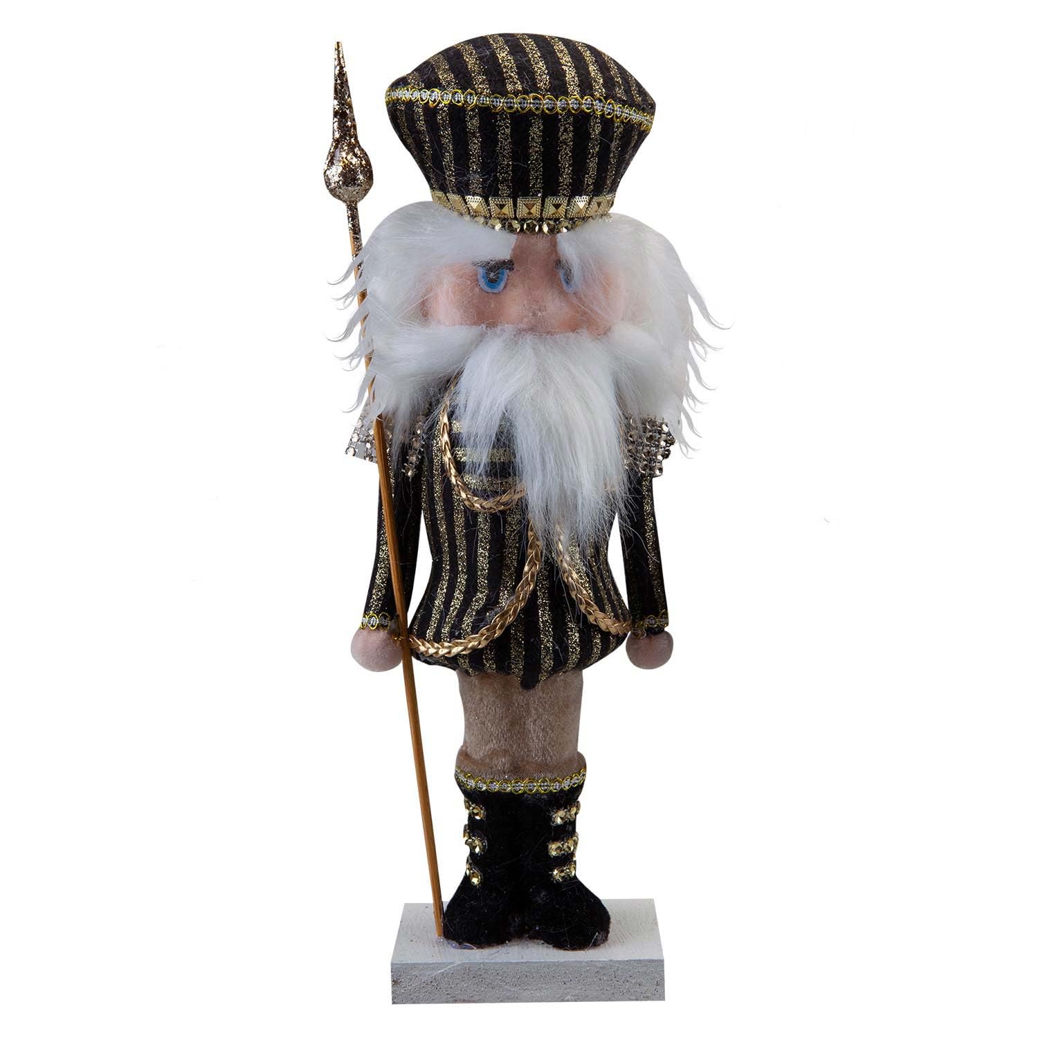VFM e-Store - Christmas Nutcracker Decoration Festive Indoor Xmas Ornaments - 32cm X 12cm Black X 1