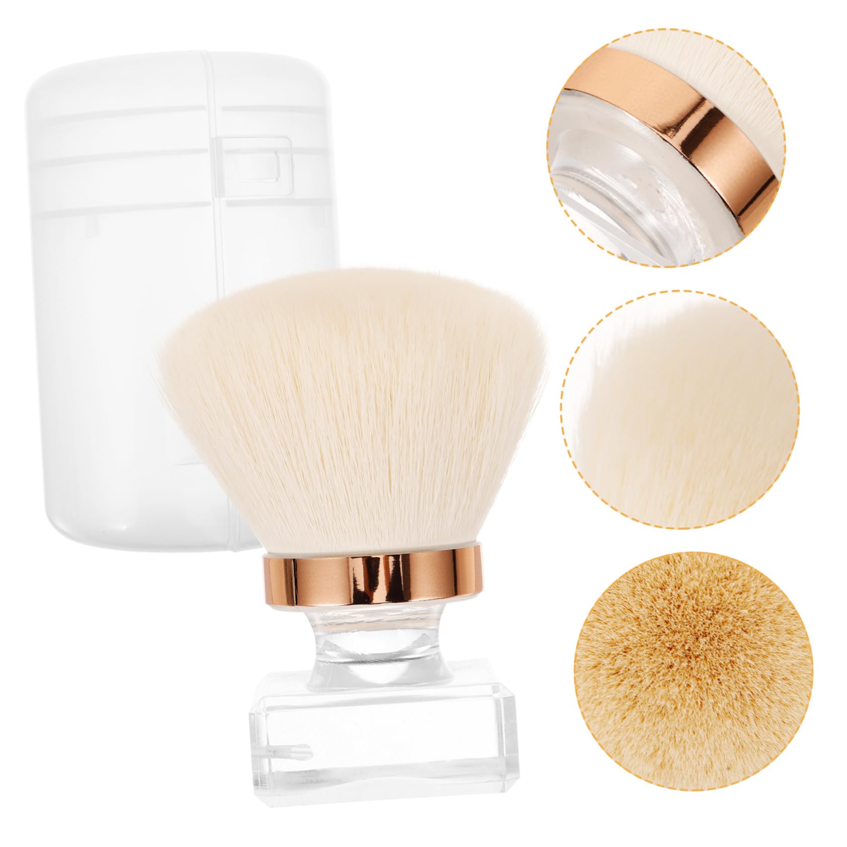 FRCOLOR Juego De 5 Pinceles Para Manicura Y Polvo Para Base De Maquillaje Limpieza De Uñas Exfoliante Limpiador De Uñas Suministros Para Manicura.