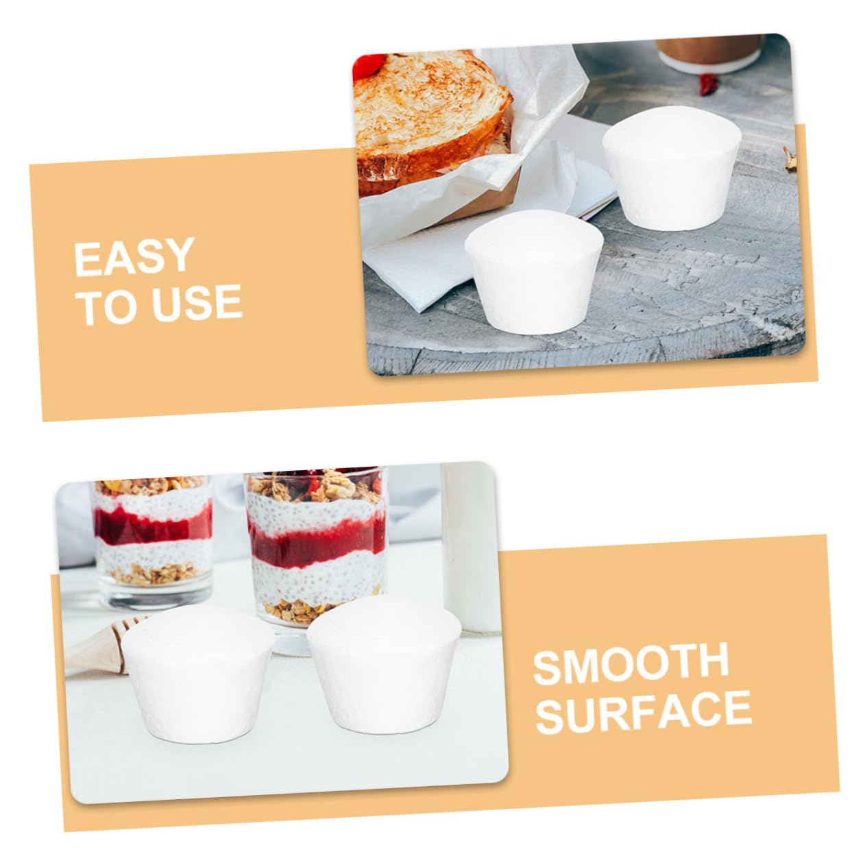 MAGICLULU Dummy Cake Modèles de Gâteaux en Mousse Réutilisables 6pcs, Légers et Peignables pour DIY et Décoration de Mariage, Lot de 6