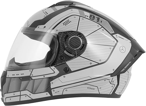 Miniatura 6 de Spark Casco de Motocicleta de Cara Completa para Adultos para Motocicleta de Calle - Cascos de Motocicleta Certificados DOT con Ventilación Avanzada