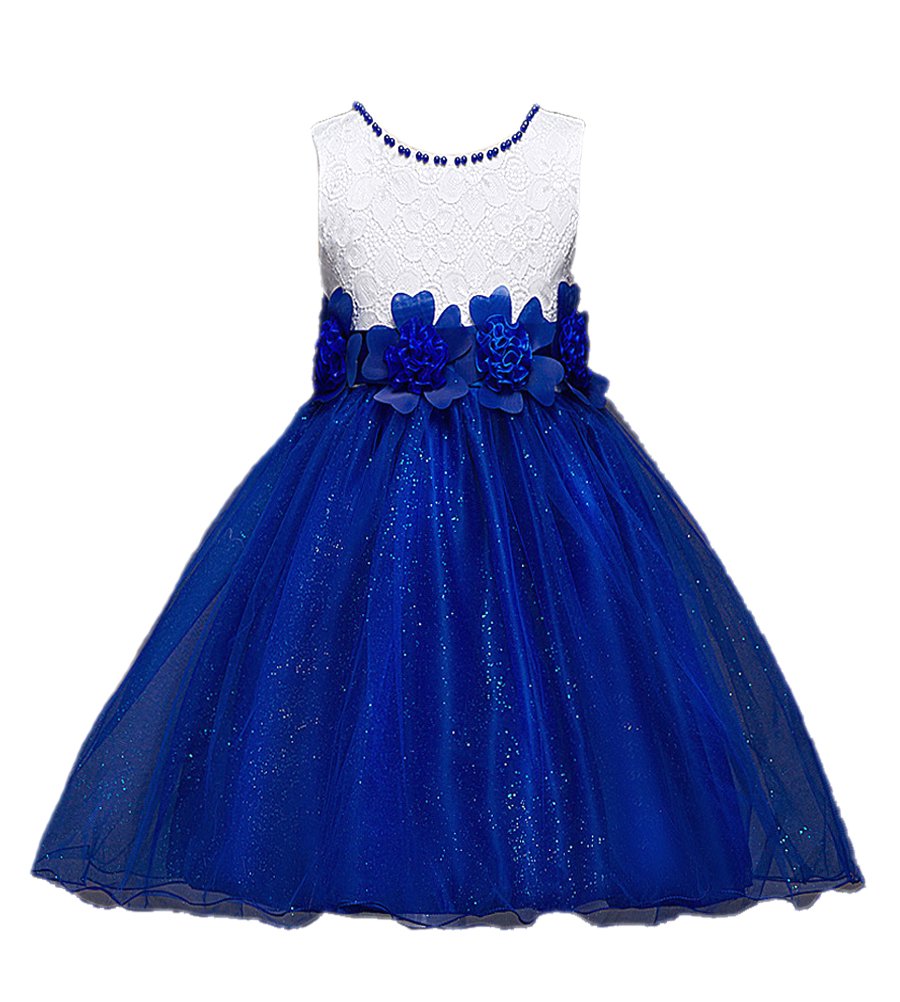 HorcutePageant Tulle Floral Waist Sash Special Occasion Flower Girl Dress