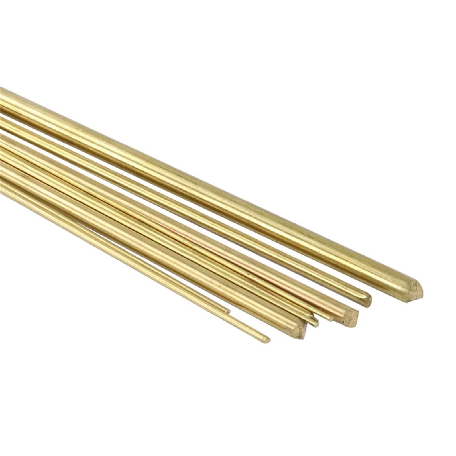 Rundstab aus Messing, hart, unbiegsam, solides reines Kupfer, handgefertigt, DIY-Werkzeug, Metallstäbe, Länge 500 mm, Durchmesser 0,8/1/2/3/4/5/6/7/8/9/10 mm (Color : 2pcs, Size : 7x500mm)