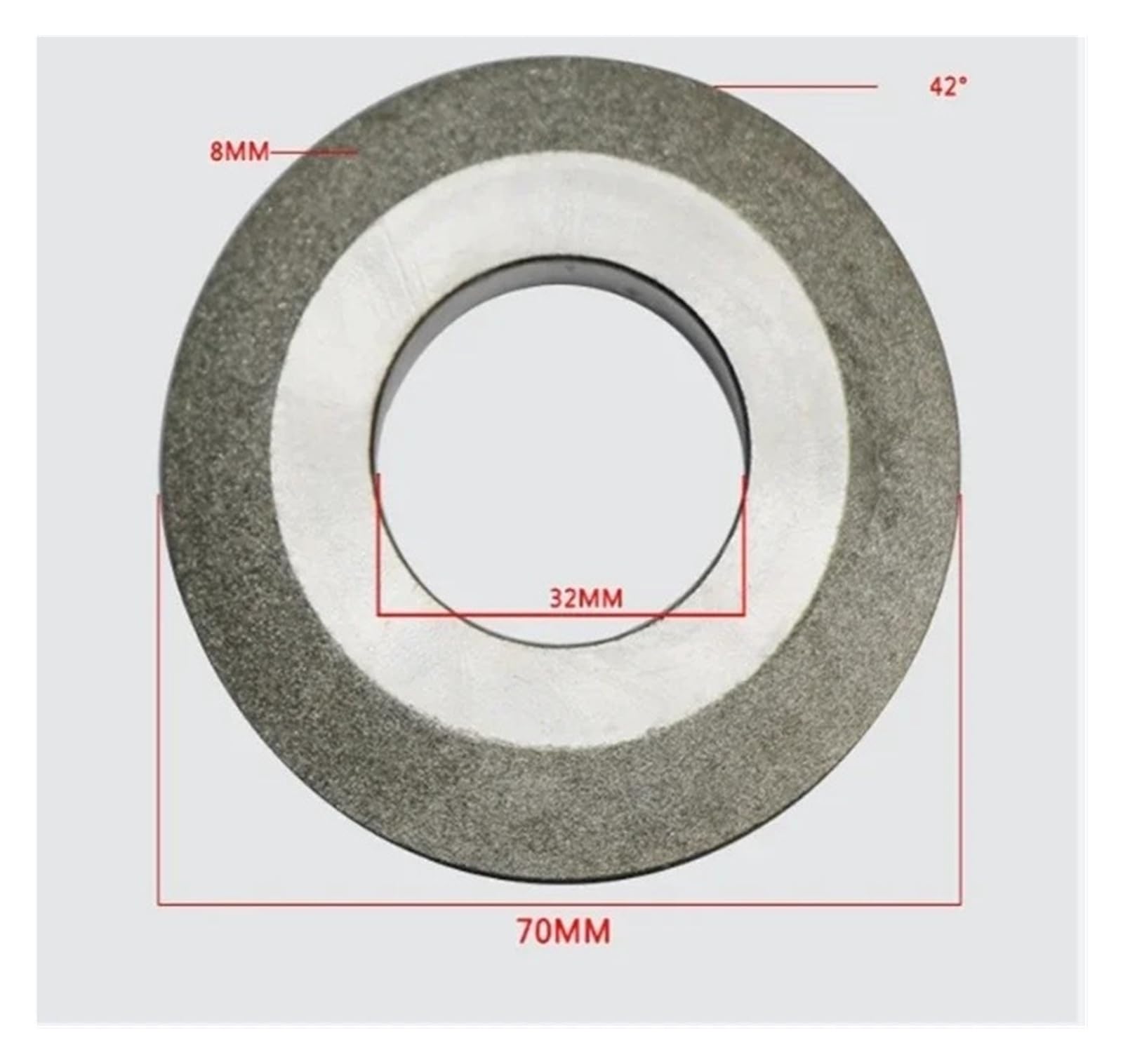 COSUDE Muela de Diamante Acero galvanizado doble hipotenusa for disco de diente de hoja de sierra de carburo(150Dx32Hx60degree)