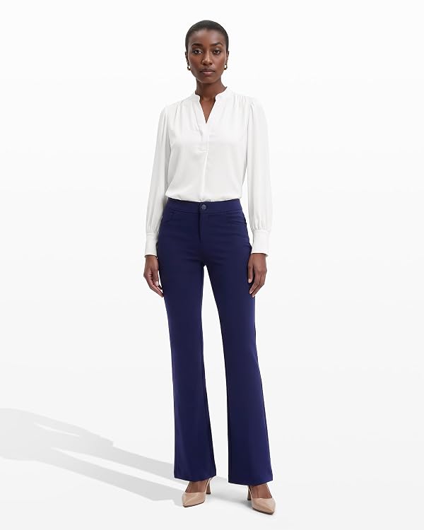 Anne Klein Women's Compression Knit Trouser 5-Pocket Bootcut Pant by Anne Klein - Used condition - Image 2