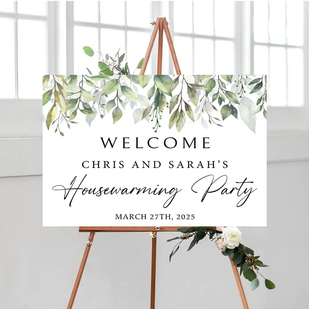 Personalized Housewarming Party Yard Sign, New Home Celebration Lawn Display Welcome Decoration for Moving Party Event Entrance, Waterproof Outdoor Garden Sign with Single or Double Sided Print #17