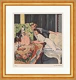  Biller Antik Poupées Art Nouveau par Leo Plâtre Munich Filles Fauteuil Jeunesse 1140 Encadré