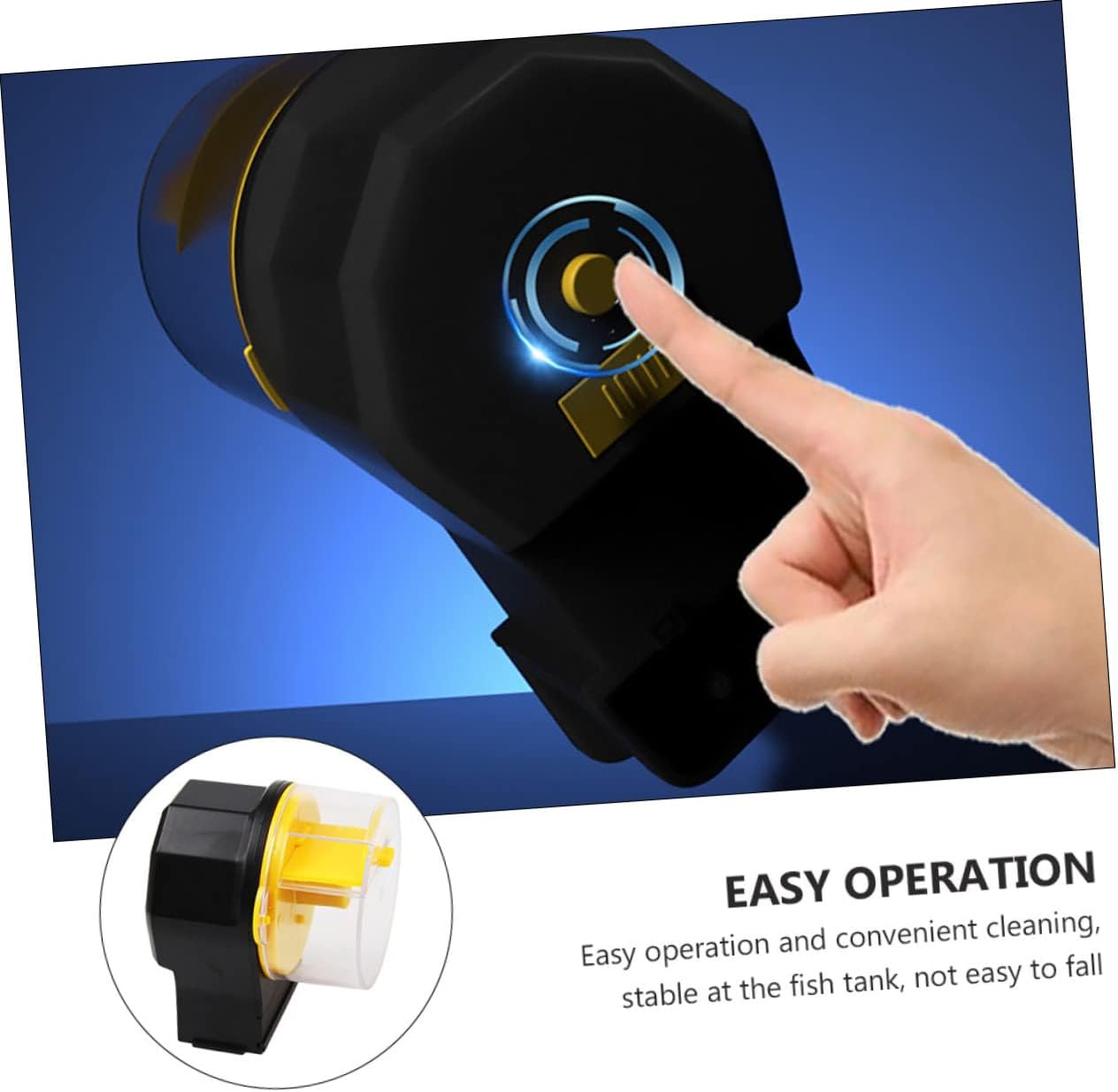 Housoutil 3sets Automatic Fish Feeder with Timer Capacity for Pellet and Flake Food Battery Operated for Weekend Vacations Convenient and Easy to Install