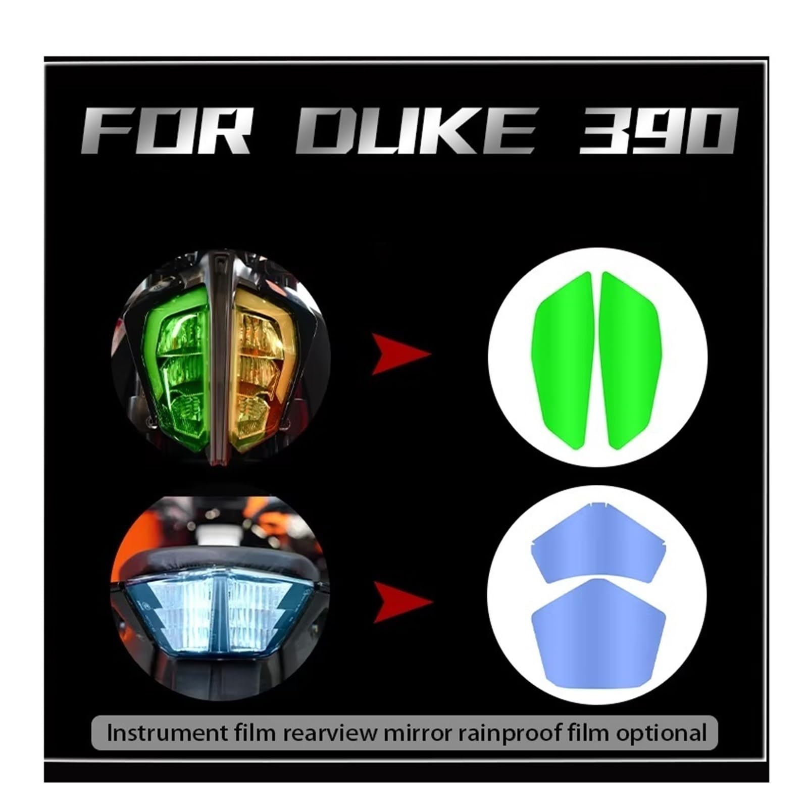 Pasuje do K//T//M DUKE390 reflektor motocyklowy Flim