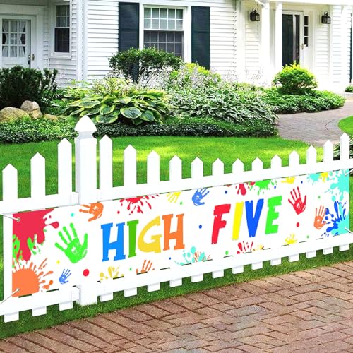Décorations de fête Hi Five pour anniversaire de 5 ans sans stress d'installation