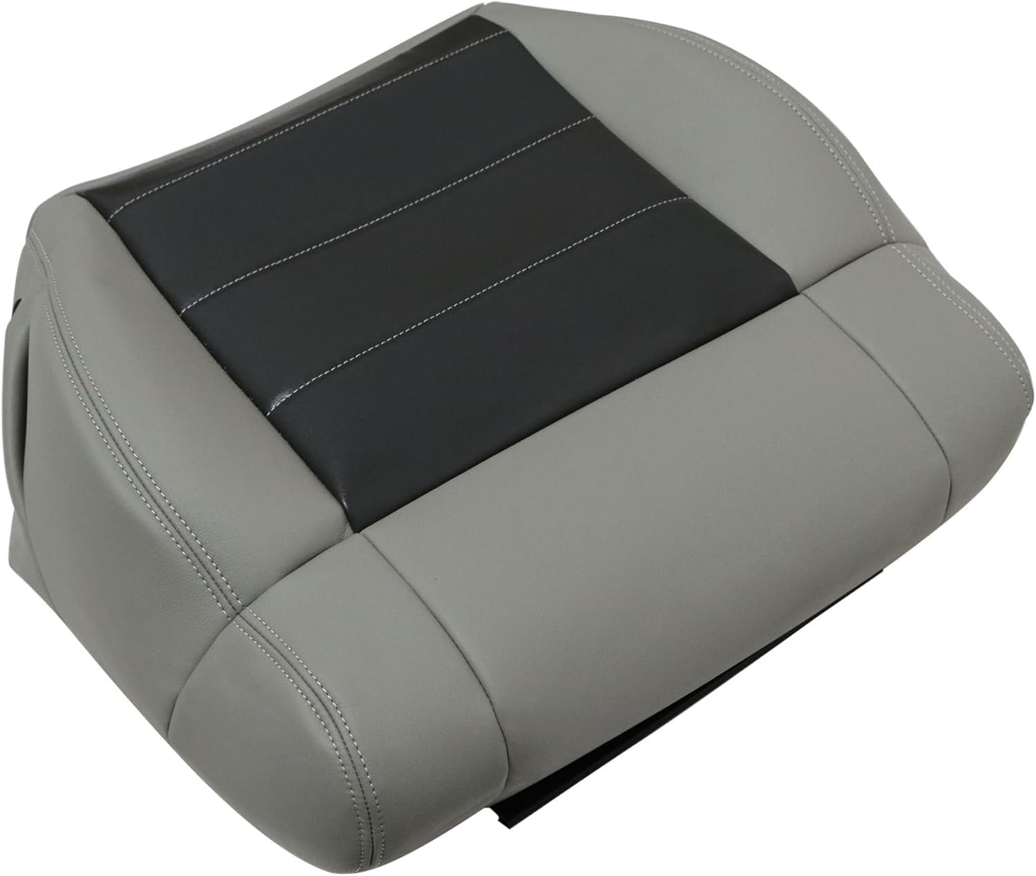 GXARTS Driver Side Bottom Replacement Leather Seat Cover Gray #DD Compatible with Jeep Wrangler 2008 2009 2010 2011 2012