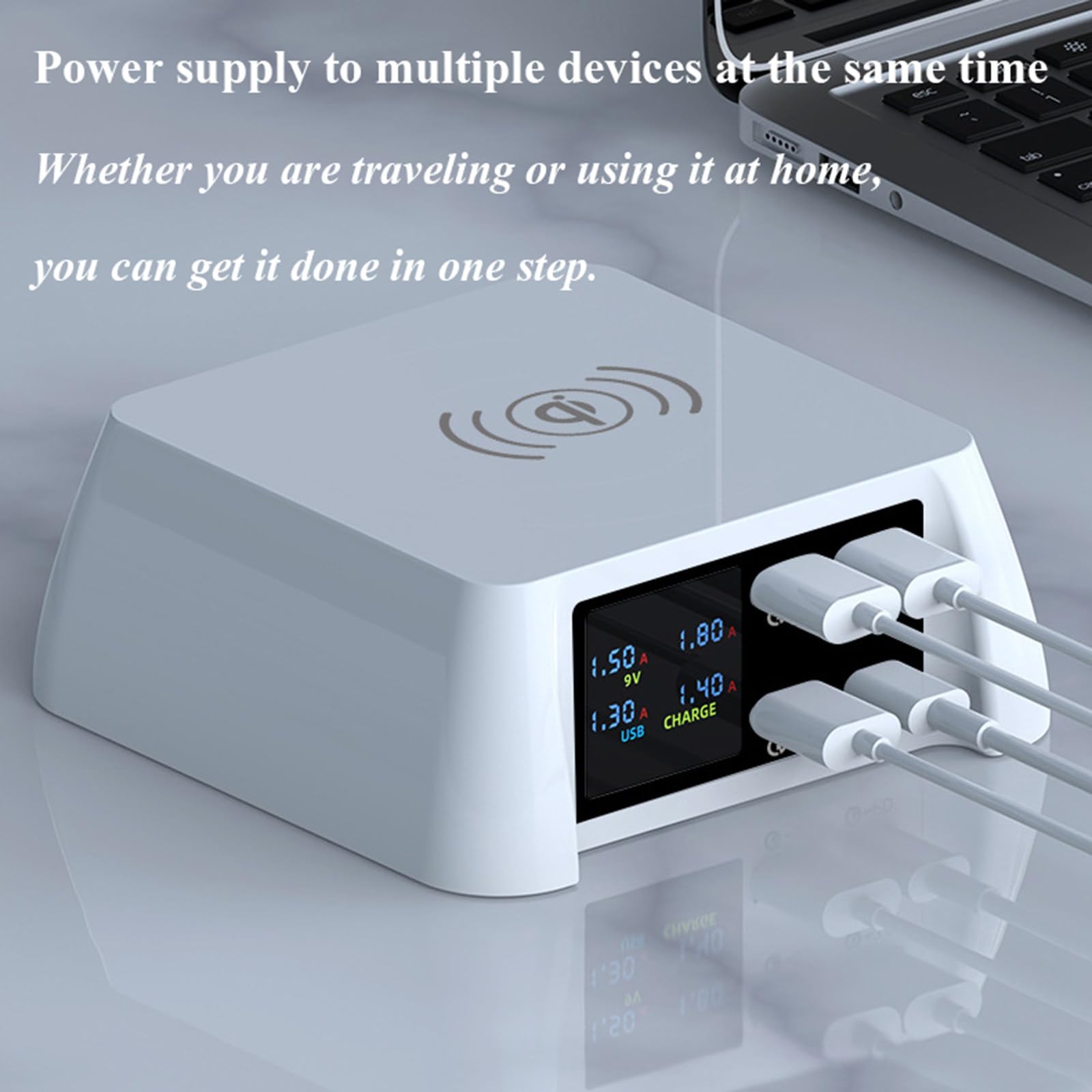 Caricatore USB multiporta, ricarica rapida da 100 W, caricabatterie intelligente wireless, adatto a una varietà di prodotti elettronici
