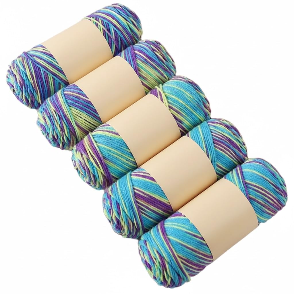 Fil mélangé acrylique pour décoration fait-main | Création de cordons artisanaux au crochet