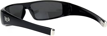 Locs All Black Limo Super Dark OG Gangster Shade with Metal Tip Temples