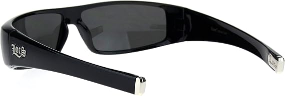Locs All Black Limo Super Dark OG Gangster Shade with Metal Tip Temples