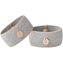 Blisslets Acupressure Relief Band - Cartagena Collection - Parentage Blue/Camel/Gold, Large - 6 3/4" - 7 1/2"