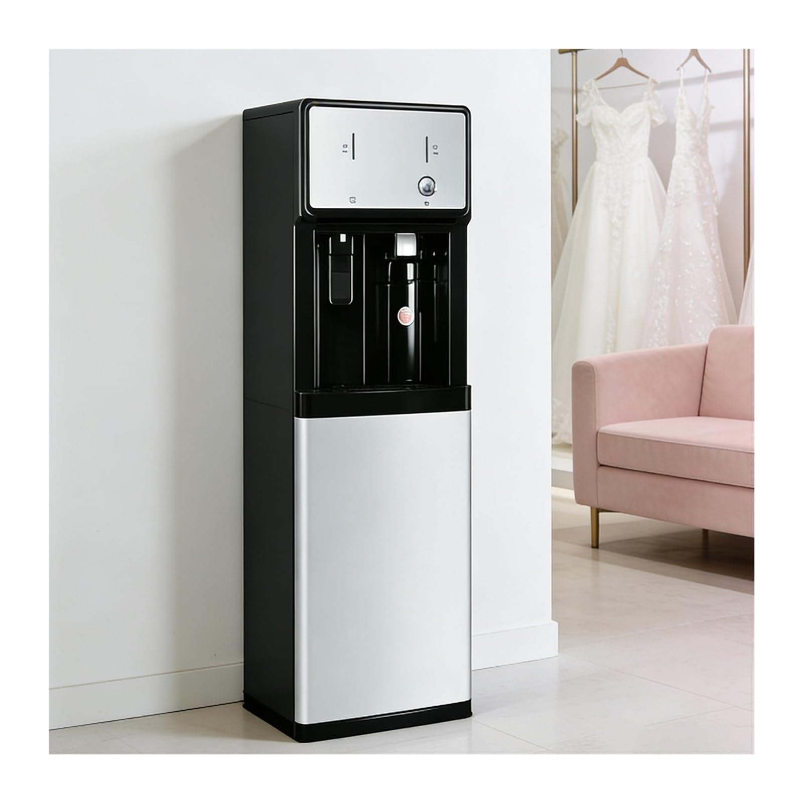 Standgerät Wasserspender, Direkttrinkwasserspender Wasser Spender Automat Chauffe En 3 Secondes 3 Niveaux De Température Kindersicherung Ideal Zuhause Und Büro Kaffee Tee Bar Oder Wohnheim