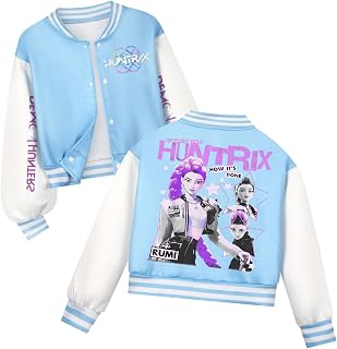 Kpop Movie Jackets for Girls Long Sleeve Button Down Pop Fan Lover Varsity Jacket Girls Group Merch Costume