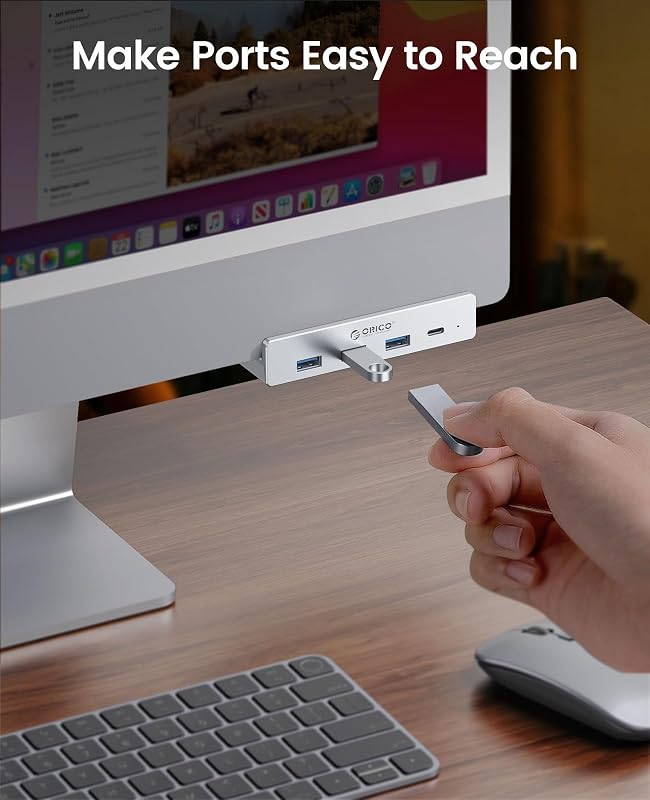 ORICO USB 3.0 Hub alumínium 4 portos elosztó 3 Type-A és 1 Type-C csatlakozóval