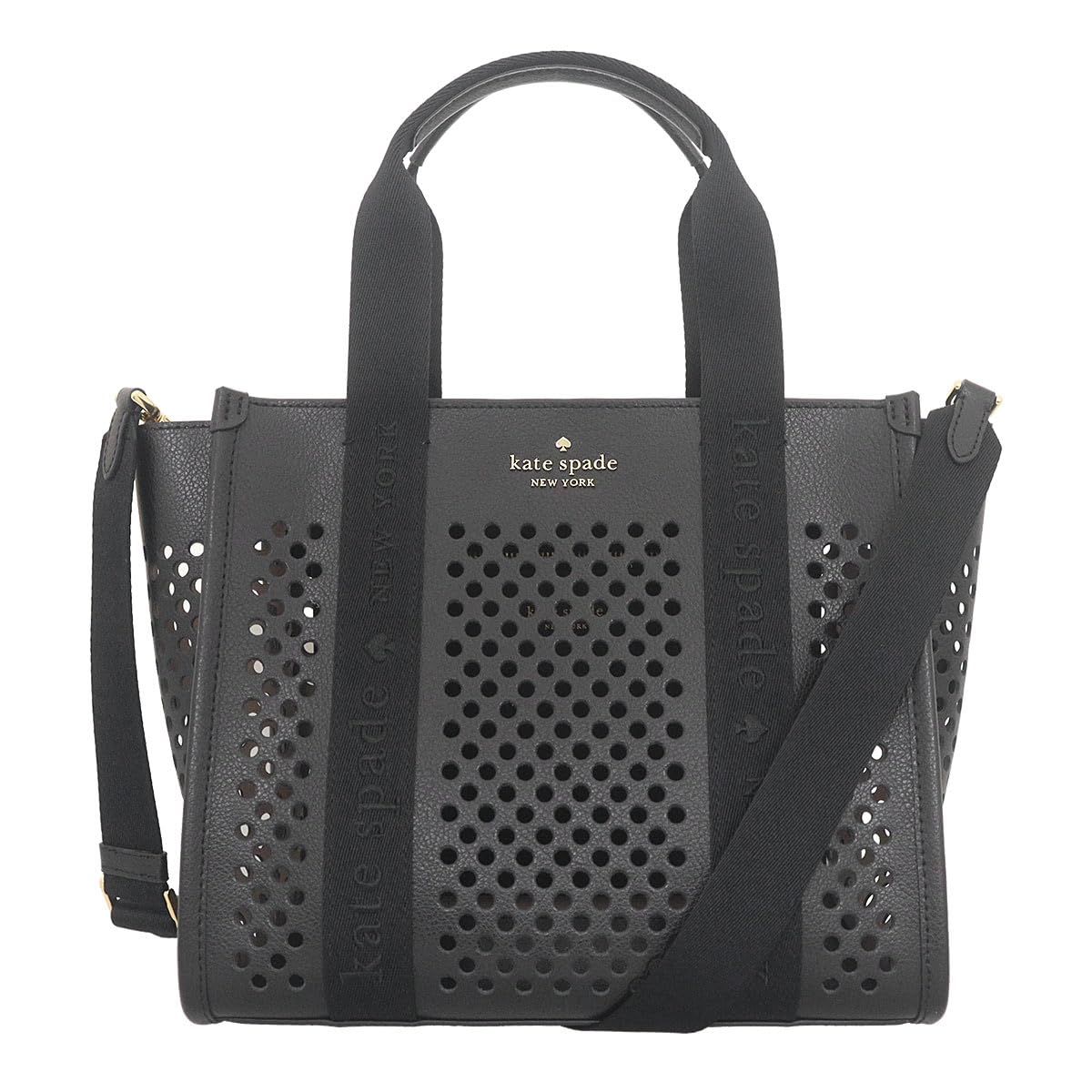 kate spade 黒 レザートートバッグ kate spade ケイトスペード トートバッグ レザー 黒 肩掛け 通勤