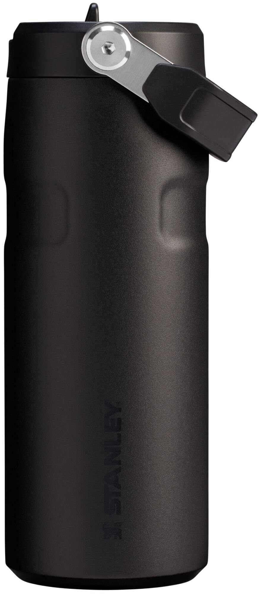 Stanley IceFlow Flip Straw 2.0 Water Bottle 16 OZ | Built-In Straw with Larger Opening | Lightweight & Leak-Resistant | Insulated Stainless Steel | BPA-Free | Black 2.0