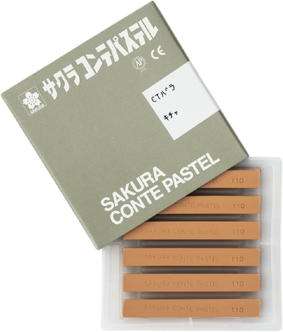 Sakura Craypas CT Rose #110 (6) Conte Pastel, Yellow Tea, 6 Pieces