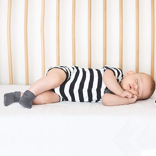 Miniatura 2 de JAKIDAR 6 pares de calcetines de bebé para recién nacido, calcetines gruesos y cálidos de algodón