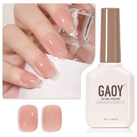 Amazon.com : GAOY Sheer Nude Gel Nail Polish, 16ml Jelly Natural Pink