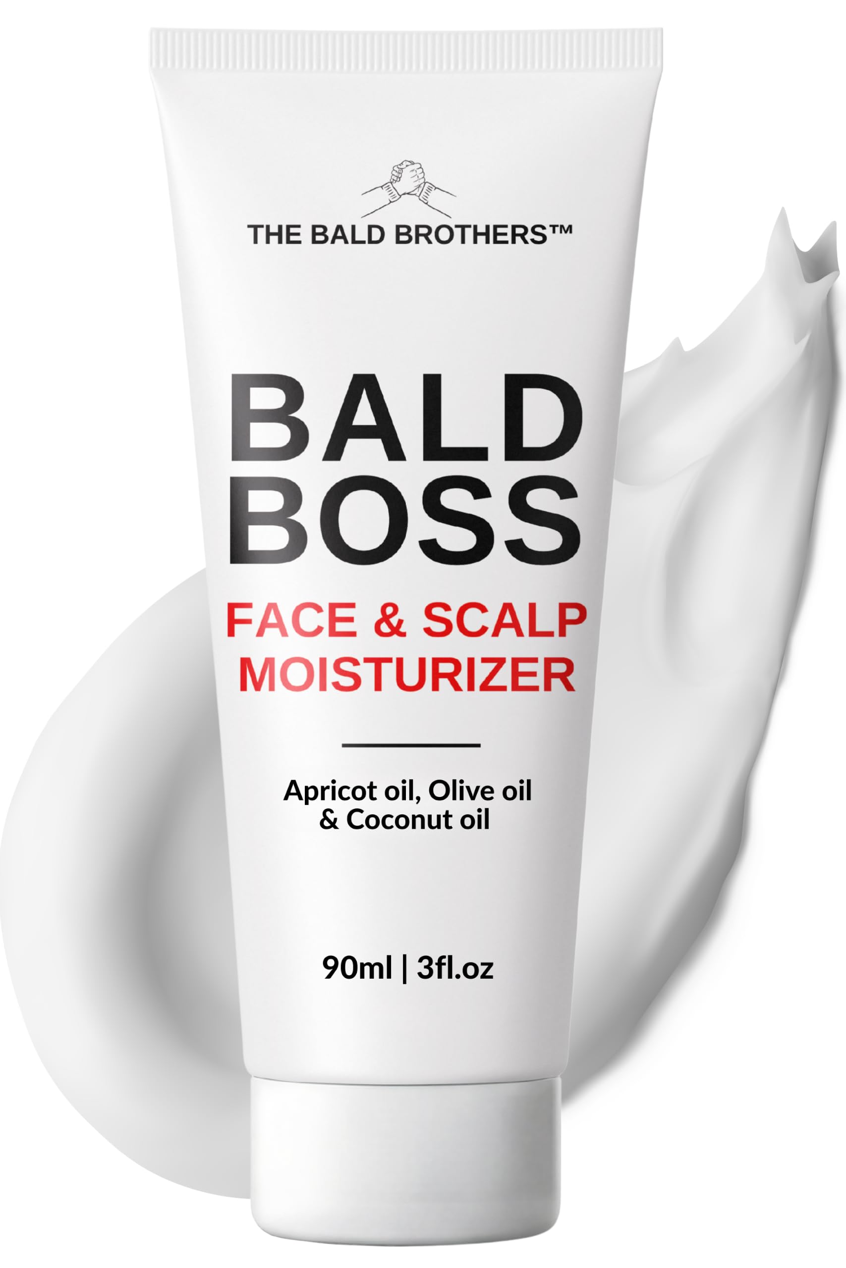The Bald Brothers Cuidado de la cabeza calva e hidratante del cuero cabelludo | Mate, vegano | Cuidado facial y cuero cabelludo | Acabado mate, no graso | Hidratante diario sin fragancia para hombres | 90 ml