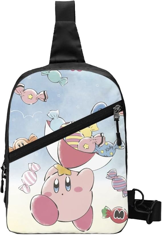 Amazon 胸のポケット Outfly ショルダーバッグ 星のカービィ 2 大容量 レディース 胸バッグボディかわいい バッグ 人気 メンズ 斜めがけ ワンショルダー リュック左右掛け グッズ プレゼント Outfly ボディバッグ ワンショルダー