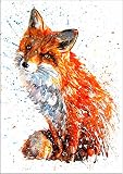 7Dots Art. Wild Animals. Watercolor Art Print, Poster 8"x12" (A4) on Fine Art Thick Watercolor Paper