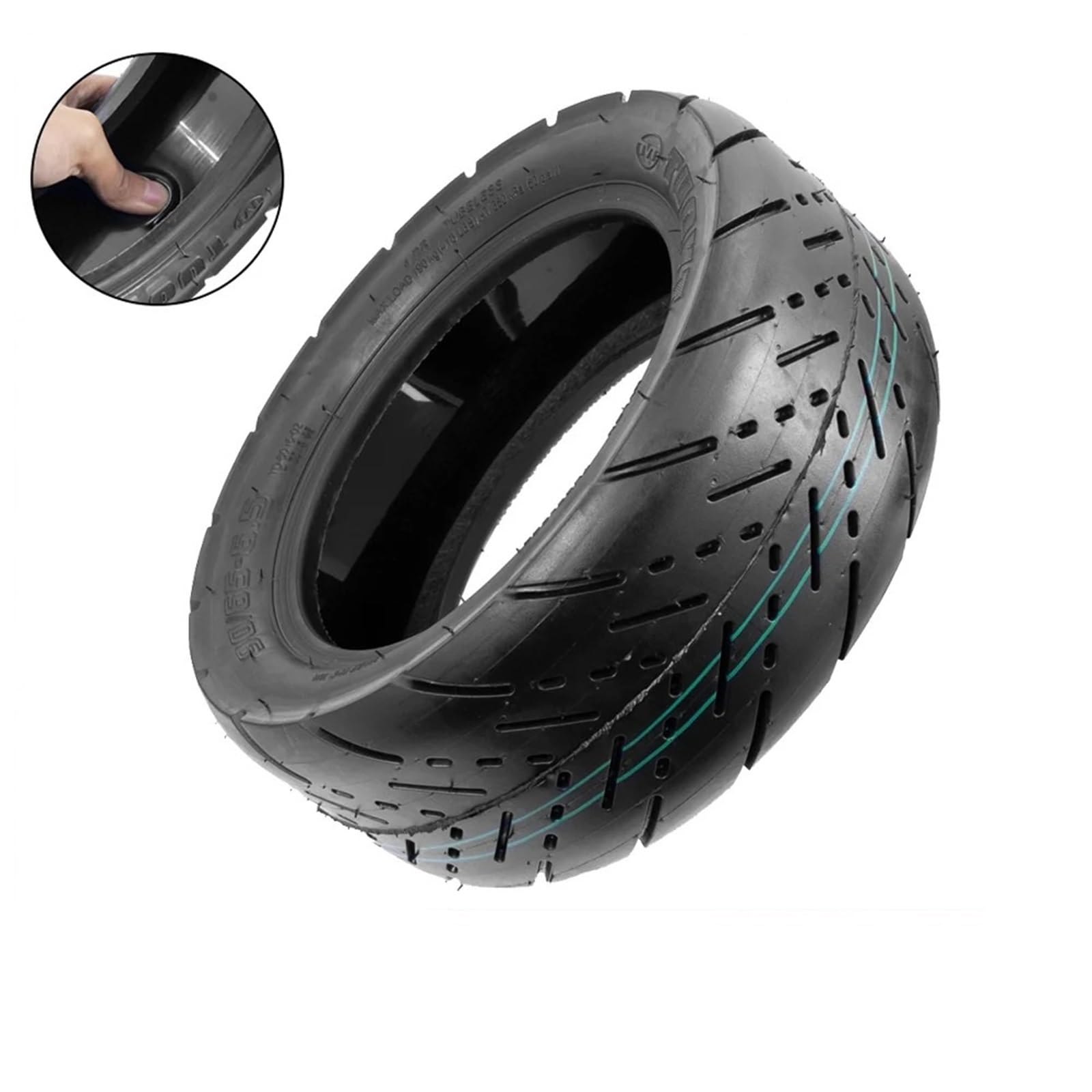 Gomme Monopattino Elettrico,Pneumatico Solido Pneumatico auto-riparante da 11 pollici Gum 90/65-6.5 for pneumatici strada tubeless for scooter elettrici
