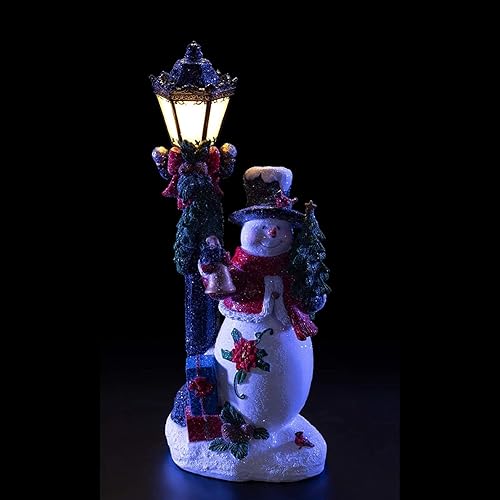 Miniatura 5 de VP Home - Decoración navideña de farol brillante, estatuillas de resina iluminadas con luz LED de interiores para días festivos, decoraciones de