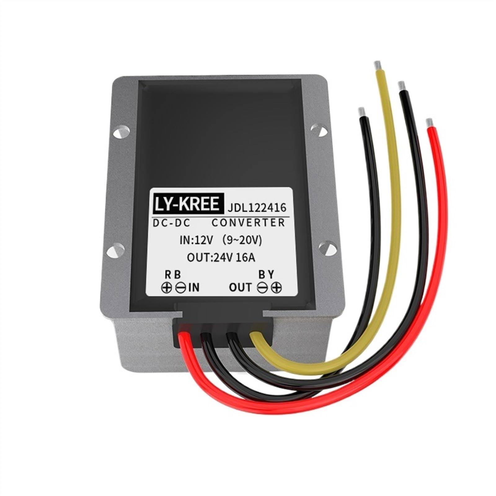 JJHQOKYNA 12v to 24v Boost DC Converter 5A 10A 12A 16A 21A 500W DC-DC Module Inverter Direct Power(12v to 24v 16a)