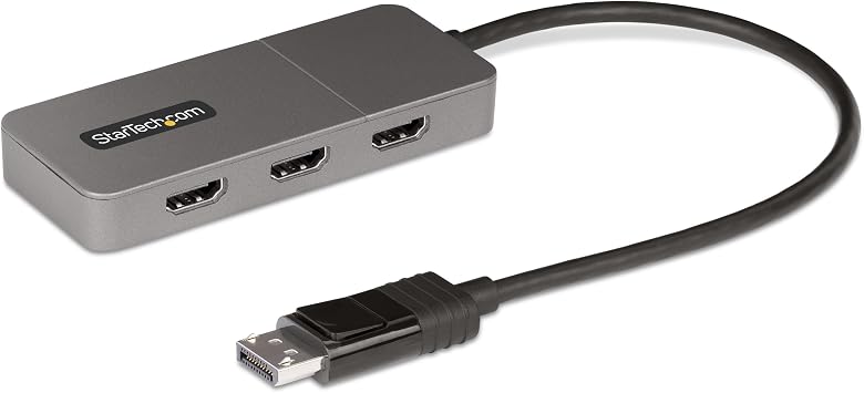 MST Hub/DisplayPort 1.4 Connection/Triple Monitor/4K60Hz HDMI | Expansion/Duplicate Mode, HDR Ready, 7.1ch HDMI Audio, HDCP 2.2, Host GPU Enabled, DSC Ready, DP 1.2 Backwards Compatible