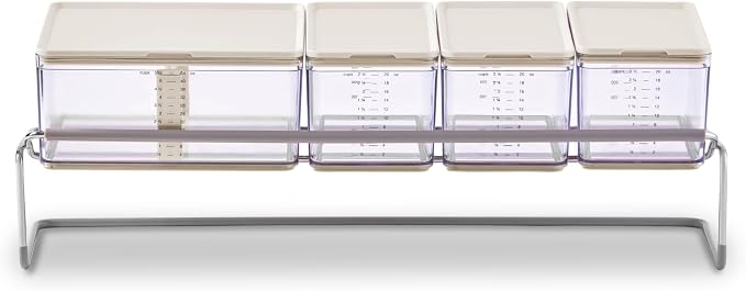DASHPrepdeck Lite White Stone Meal Prep Station Set 6.75 x 21.6 x 6.5 Inches