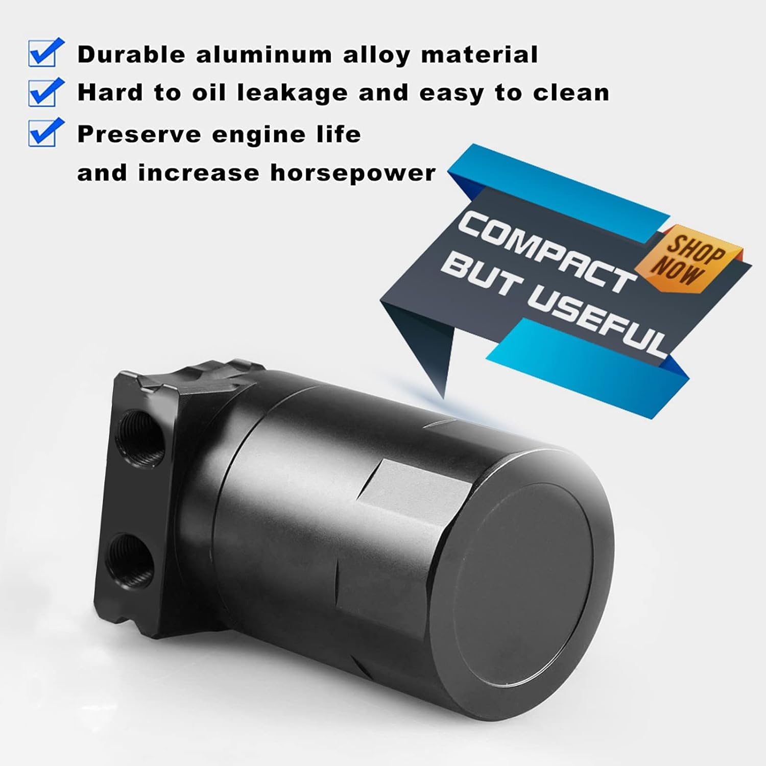 Ryanstar Oil Catch Can Oil Separator Reservoir Tank with Filter Compatible with 2011-2021 Ford F150 2.7EB 3.5EB 5.0L Passenger Side,Raptor 3.5L Ecoboost 2017-2021, Expedition 3.5L EcoBoost 2018-2021