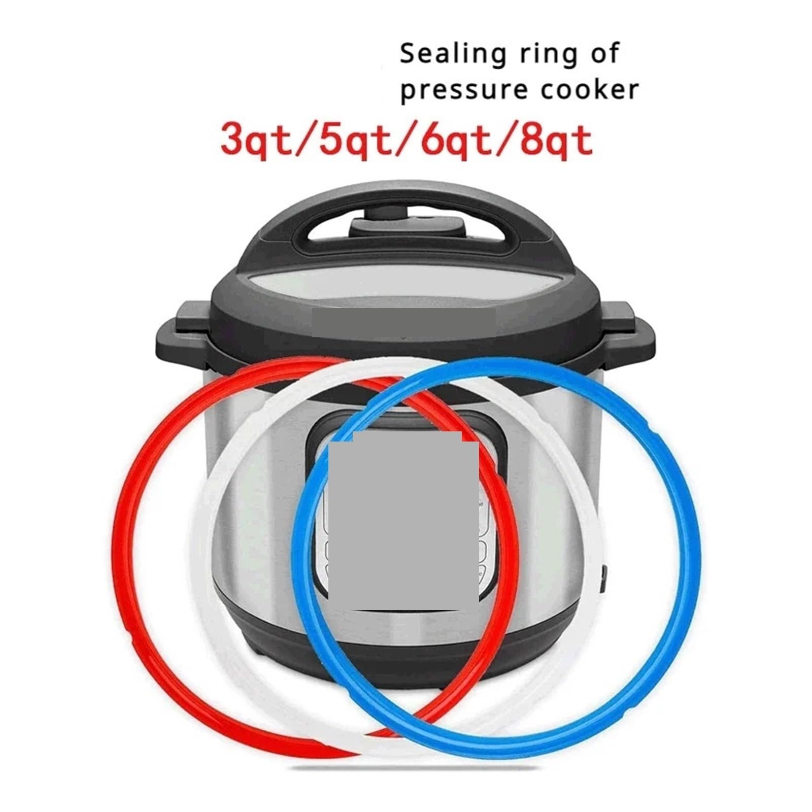 Topfdichtungsring Pot, Hochspannung, elektrischer Druck, 5qt/6qt Topf, Silikon-Dichtungsring, 1 Stück(Blue)