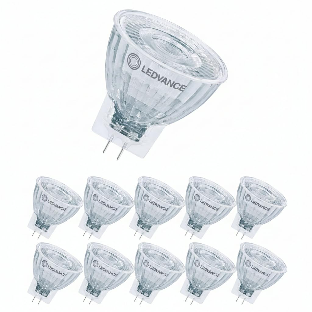 LEDVANCE 10x LED GU4 Lampe, Warmweiß/Neutralweiß, 1,8W, Nicht Dimmbar, 36° Abstrahlwinkel, Ersatz für 20W Halogen, 12V, IP20, 10er SPARPACK