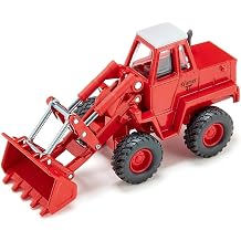 Kramer 411 Wheel Loader Red with White Top 1/50 Diecast Model by Siku SK3563