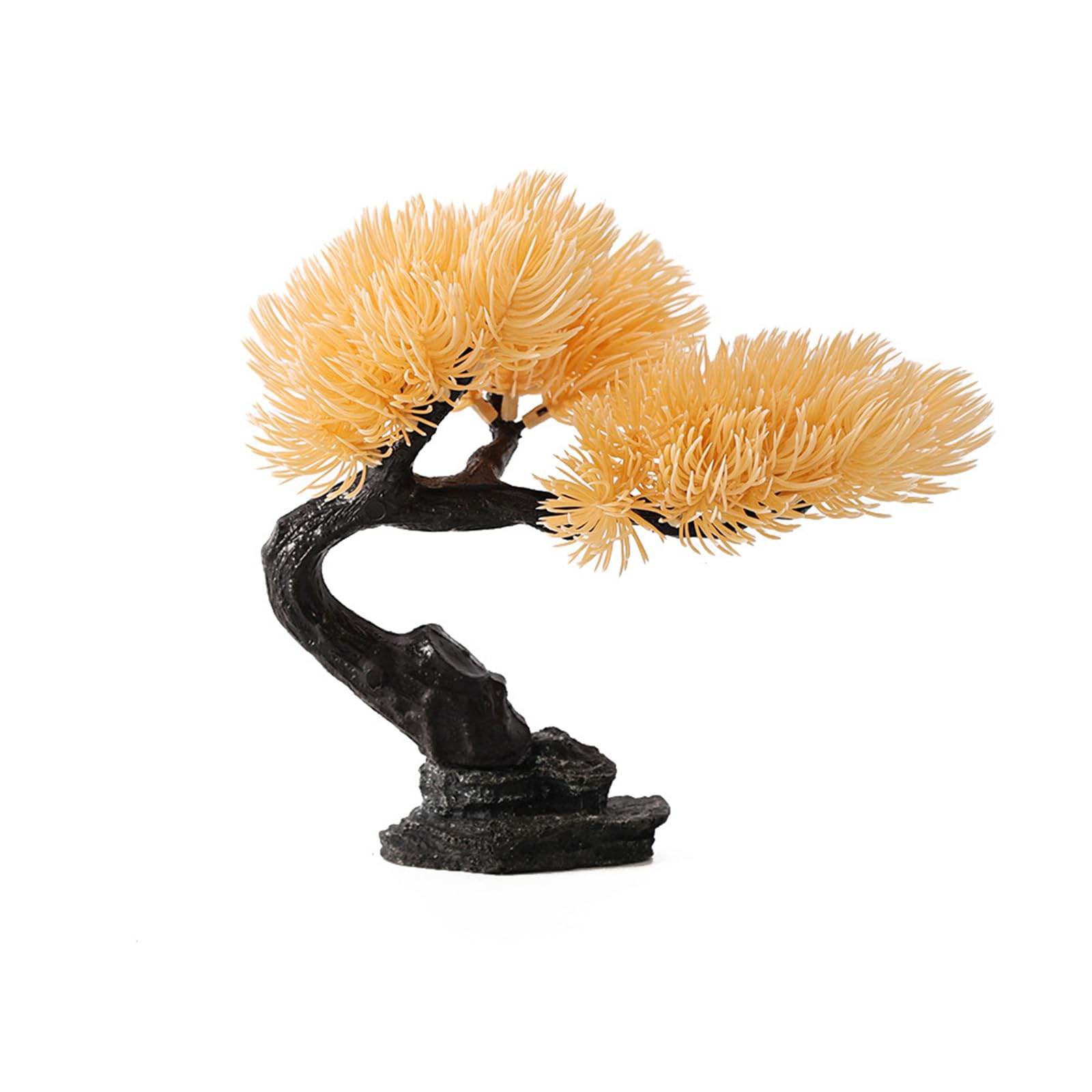 Bbajszx Beauty Pine Champagn Aquariums Handicraft Artificial Plant Breeding Plant Decoration Fishtank Landscape Supplies Aesthetic Displays Miniature Tree Decorations