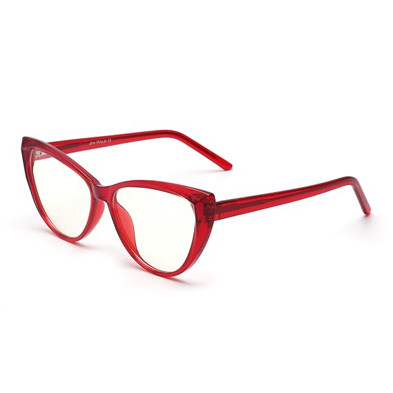 JIM HALO Cateye Blue Light Blocking Glasses for Women Spring Hinge Computer Glasses Reduce Eye Strain
