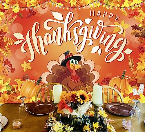 Toile de fond Thanksgiving en tissu résistant pour bannière de photographie