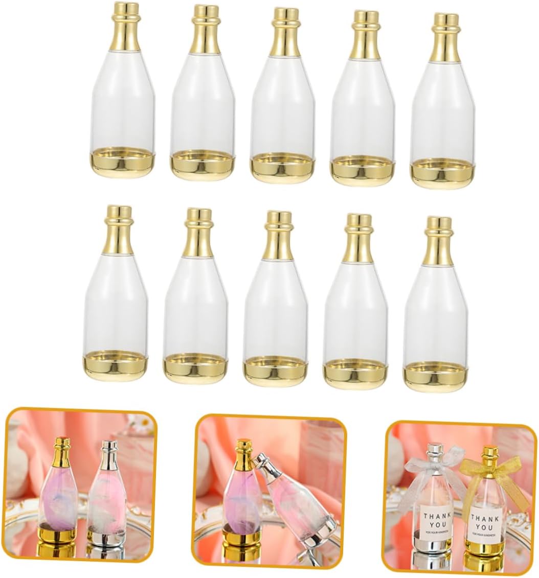 Bottle Shaped Candy Box Set Wedding Candy Containers Pp Material Miniature Mini Bottles