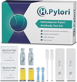 Helicobacter Pylori Test Kit - 2 Pack, H Pylori Test Kits at Home, h. Pylori Self-Test Detection Kits, Quick Home Testing Within 15 Minutes - Highly Accurate Results, Easy to Use and Read.