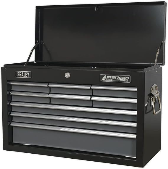 Sealey Ap2509B Topchest 9 Drawer With Ball Bearing Runners - Black/Grey